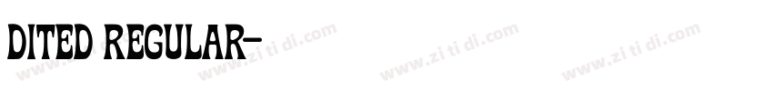 dited regular字体转换